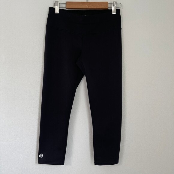ATHLETA Fitted Capri Cropped Leggings Activewear Yoga Pants Black Workout XS - Picture 4 of 7